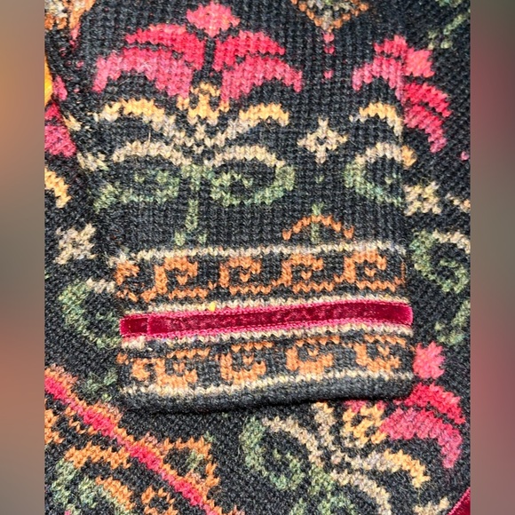 Icelandic Design Atlandia small lined cardigan sweater wool Nordic geometric - Picture 7 of 10